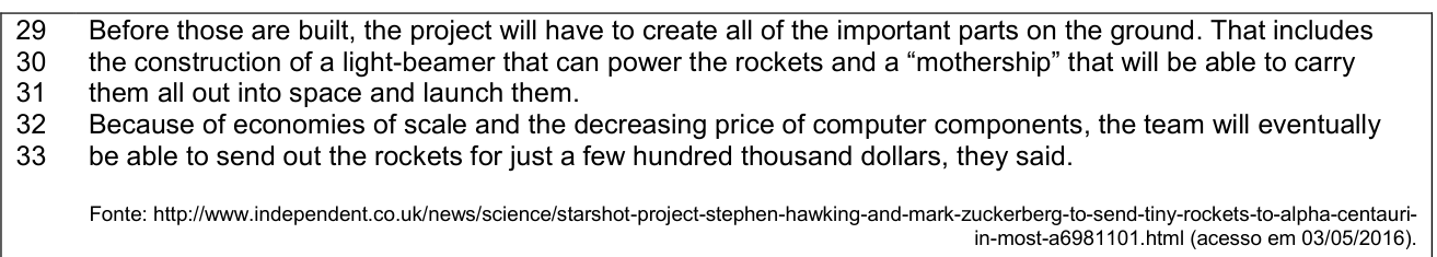 Texto (questões 17 a 20) — Starshot Project, parte 2